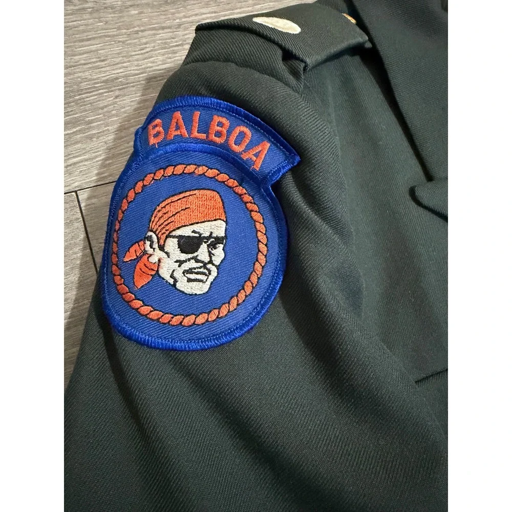 Vintage 1992 US Army Uniform Coat 36L JROTC Dress AG 489 Wool Blend Balboa Patch